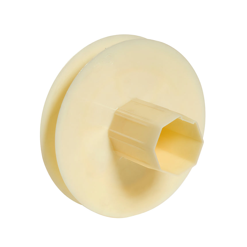 Disco cego de plástico com espigão metálico 120x40 mm. Fita de 18 mm.