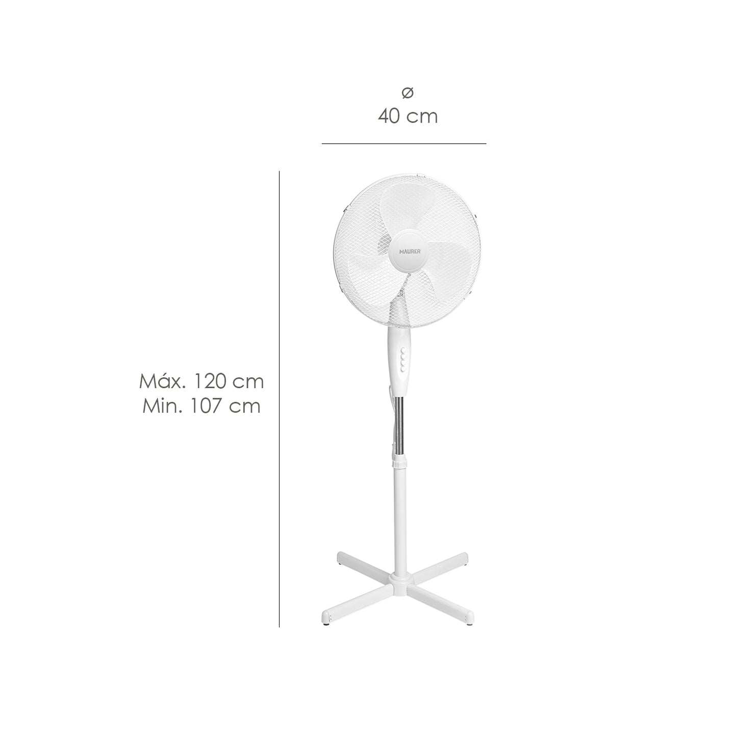 Maurer Standing Fan 123 cm High