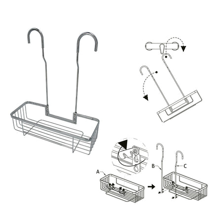 Cestillo Inox Para Colgar 1 Altura. 280 x 105 x 335 mm.