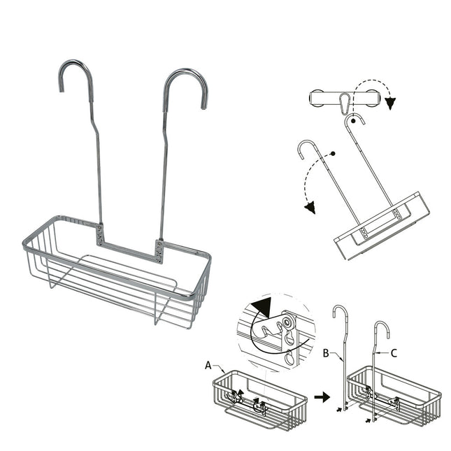 Cestillo Inox Para Colgar 1 Altura. 280 x 105 x 335 mm.