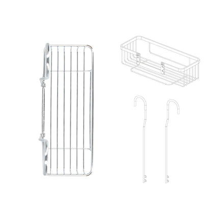 Cestillo Inox Para Colgar 1 Altura. 280 x 105 x 335 mm.