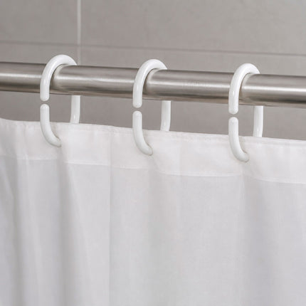 Anillas Para Cortinas de Ducha Oval. Anilla Baño Oval 18 mm. Blanca (Bolsa 100 Unidades)