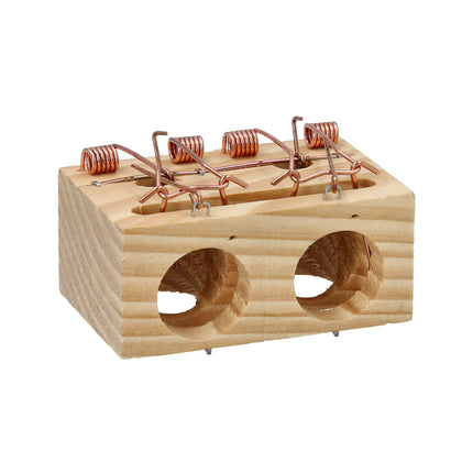 Trampa De Madera Para Ratones 2 Agujeros Ø 28 mm.