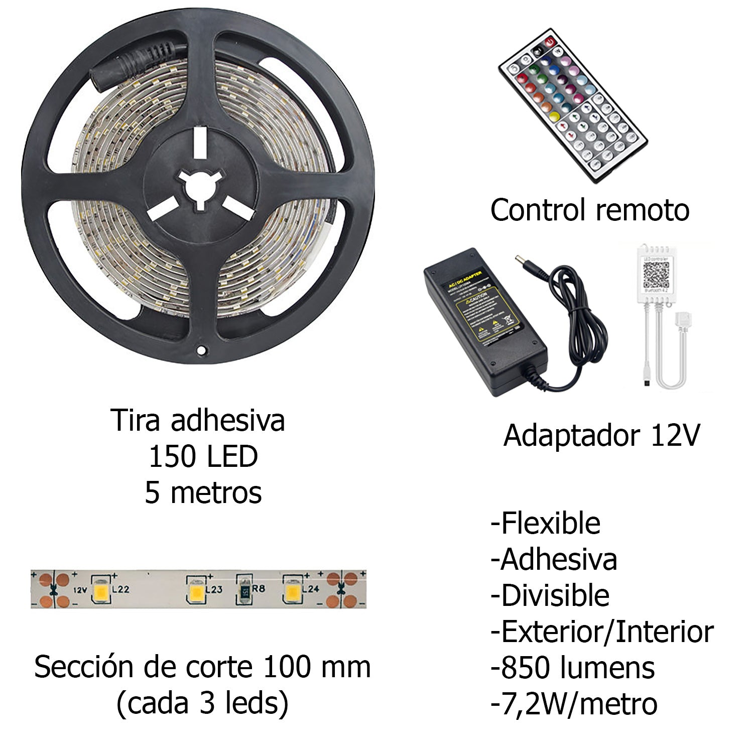  led con adaptador