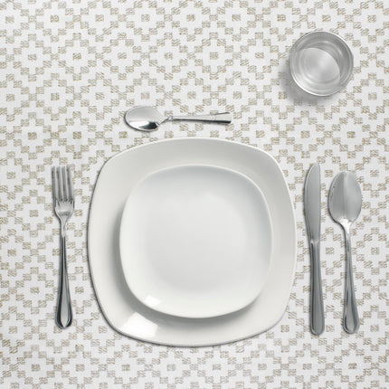 Mantel Hule Rectangular ZigZag Impermeable Antimanchas PVC 140x250 cm.  Recortable Uso Interior y Exterior