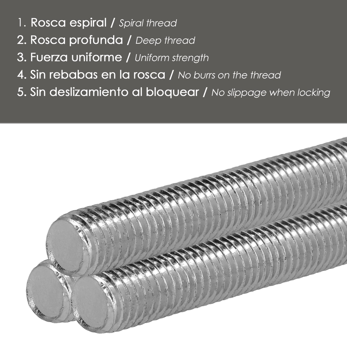 Zinc Plated Threaded Rod M05 Thread Length 1 Meter DIN975