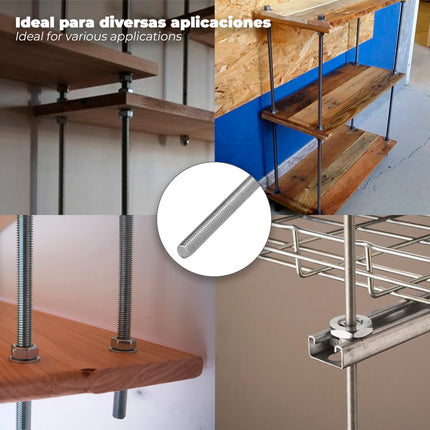 Varilla Roscada Zincada Rosca M12 Longitud 1 Metro