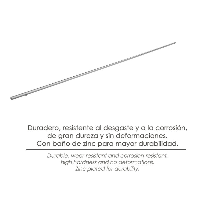 Varilla Roscada Zincada Rosca M14 Longitud 1 Metro