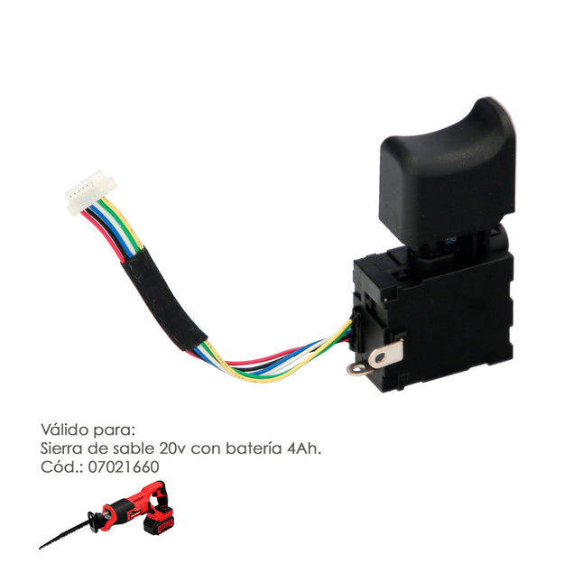 Interruptor Para Sierra De Sable 20 V Con Bateria 4 Ah. Codigo 07021660