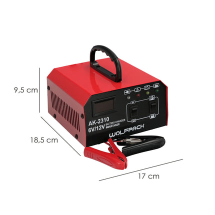 Cargabaterias Con Mantenedor de Carga 6/12V 10-150 Ah Automatico