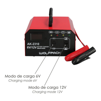 Cargabaterias Con Mantenedor de Carga 6/12V 10-150 Ah Automatico