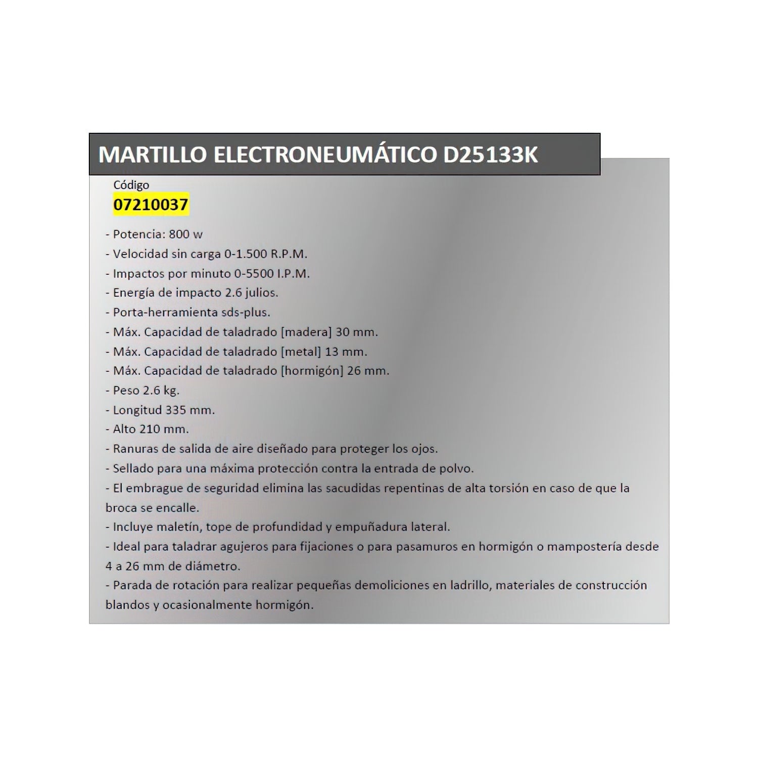 martillo demoledor