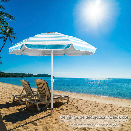 Pincho Acero Sombrilla Playa 45,5 cm.