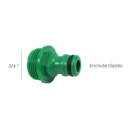 Adaptador Manguera Plastico 3/4 macho Granel