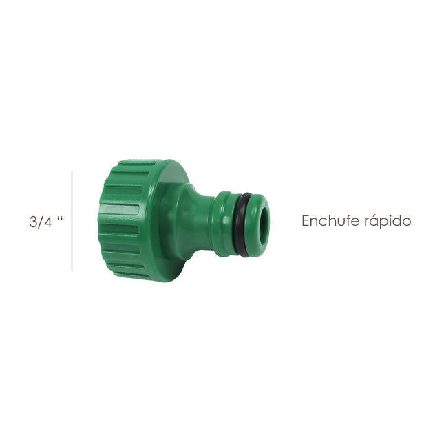 Adaptador Manguera Plastico 3/4 hembra Granel