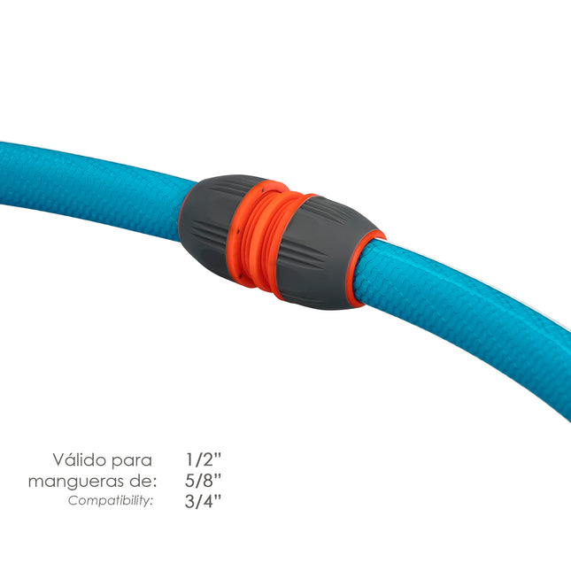 Universal Hose Repairer 1/2" 5/8" and 3/4". Easy to use, Soft Touch Plastic.