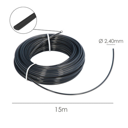 Hilo Nylon Redondo Profesional Ø 2,4 mm. Rollo 15 metros