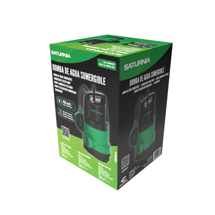 Submersible Dirty Water Pump 450 W. 8,000 lts/hour, Depth 5 mts, Elevation 5.5 mts. Max. Particles Ø 30 mm.