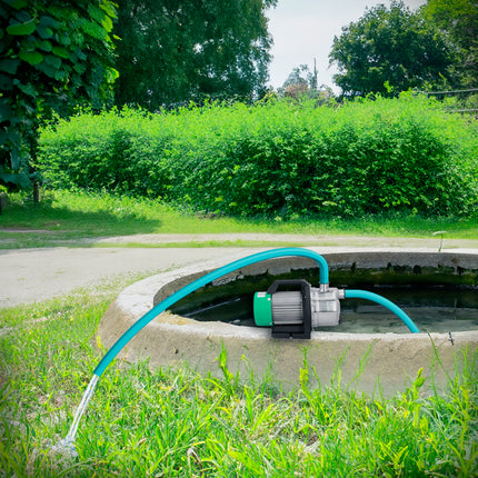 Surface Clean Water Pump Stainless Steel 1,300 W. 5,000 liters/hour, Depth 8 meters Elevation 50 meters. Max Pressure: 5 Bar