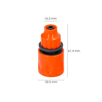 Self-Threading Tube Hose Connector 10x12 mm.