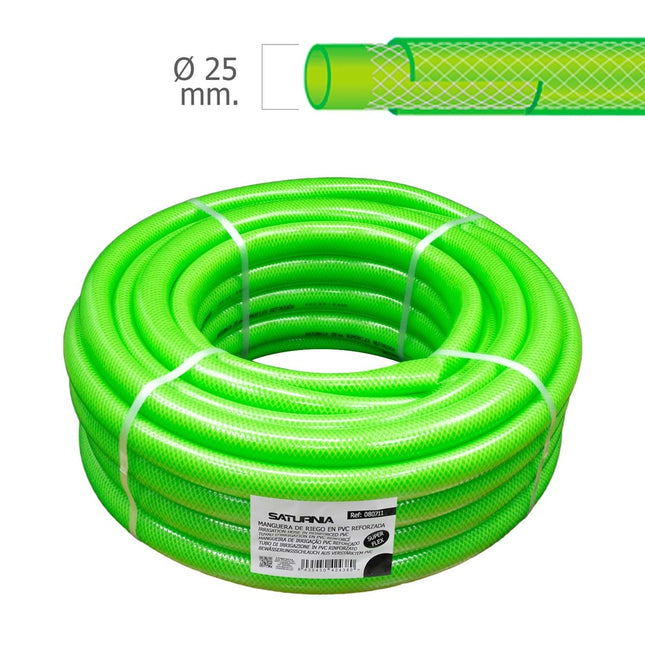 Saturnia Reinforced Latflex Hose Pipe, Diameter 25 mm, 1 Inch, 25 Meter Roll