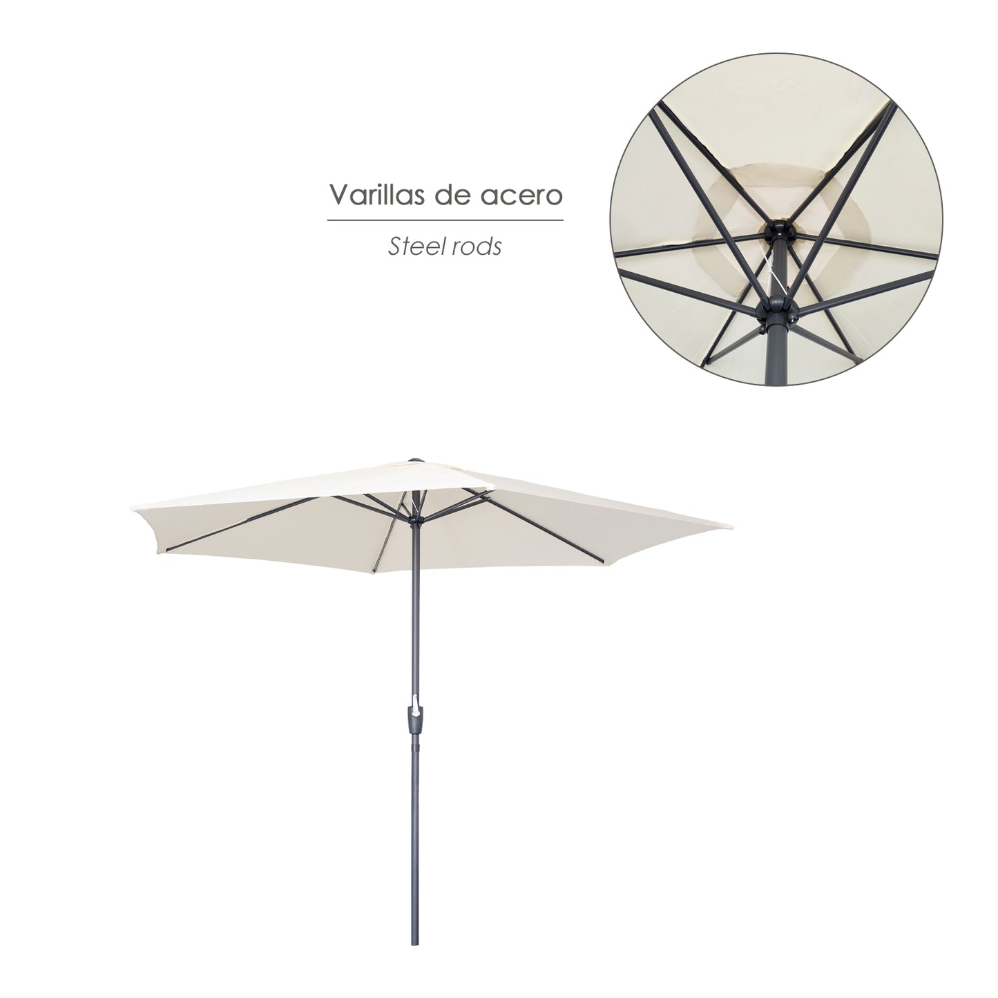  parasol manivela