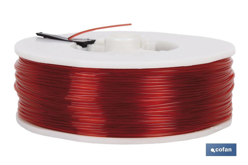 Hilo de Sedal Monofilamento de Nylon 100% Rojo