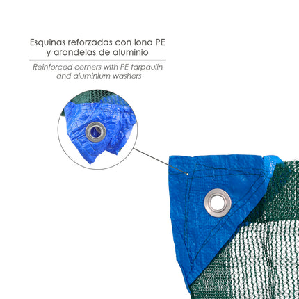 Mantas de Oliva 3 x 6 metros. Multiuso 100% HDPE. Peso 90 g/m². Reforçadas, com ilhós. Mantas de Oliva, Fardos de Oliva.