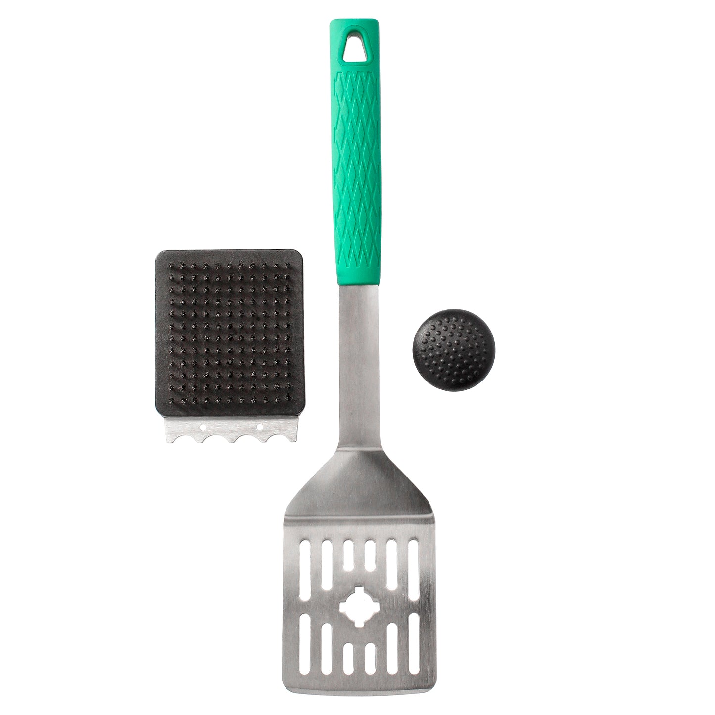 Barbecue Spatula with Scraper Brush 41.5 cm.