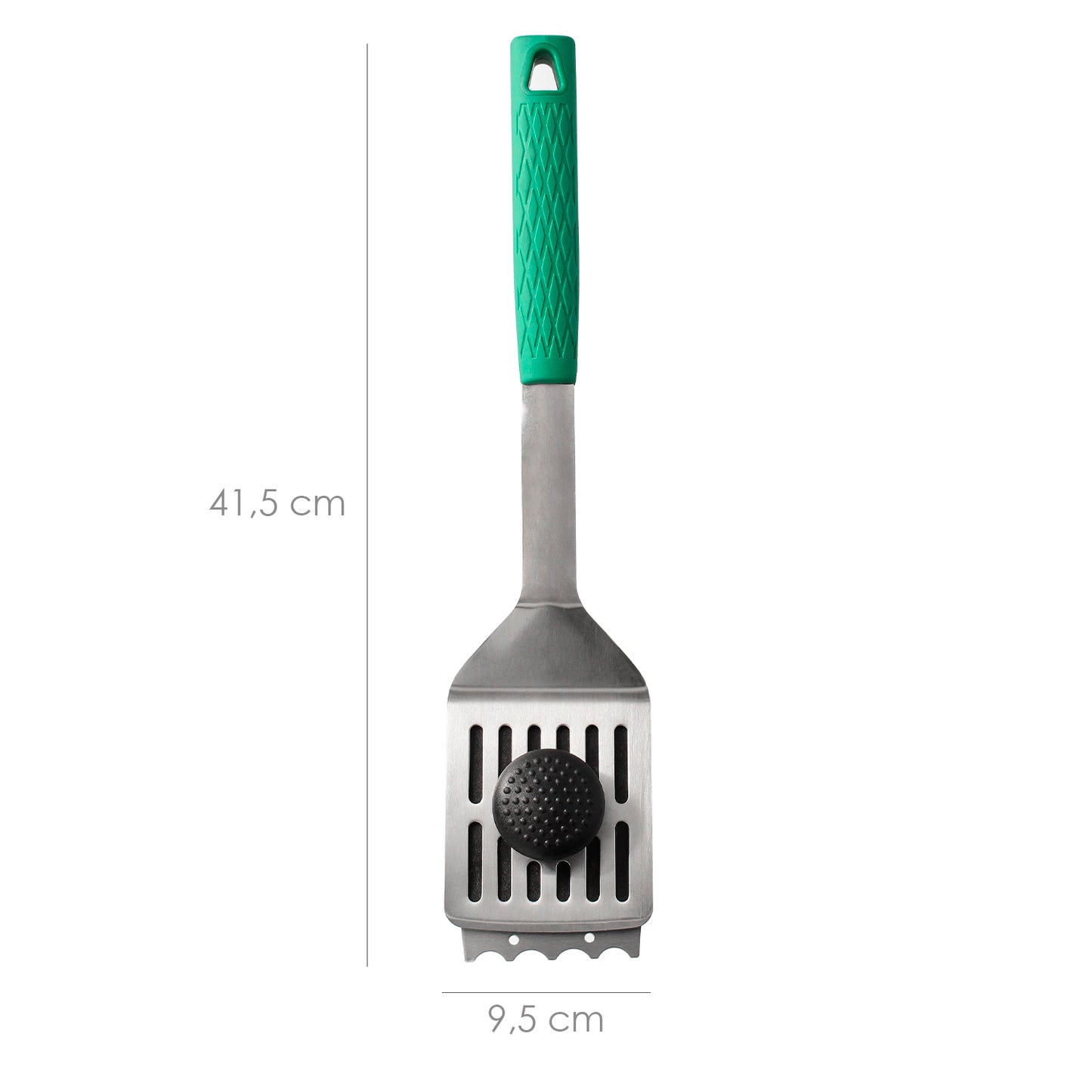 Barbecue Spatula with Scraper Brush 41.5 cm.