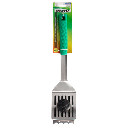 Barbecue Spatula with Scraper Brush 41.5 cm.