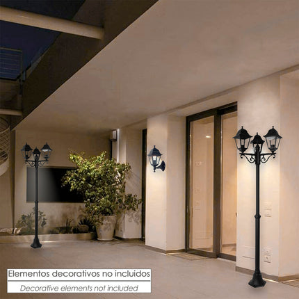 Farol Jardin Con Columna 3 Faroles 2m.