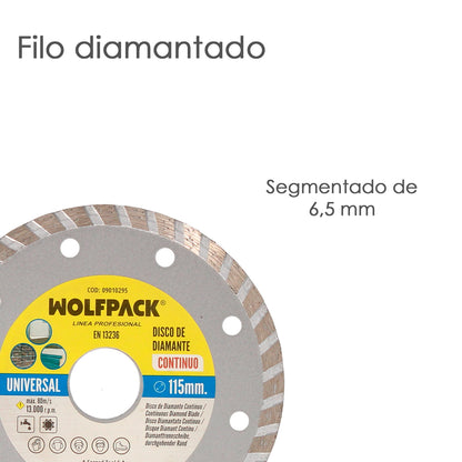 Diamond Disc 115 mm. General Work Continuous