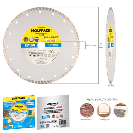 Disco Diamante 230 mm. General Obra Continuo