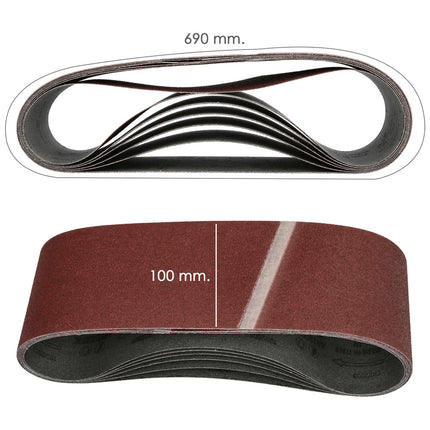Lija Recambio Banda 100 x 690 mm. Grano 60 (6 Piezas)