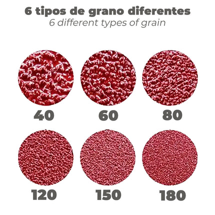 Lija Recambio Banda 100 x 690 mm. Grano 180 (6 Piezas)