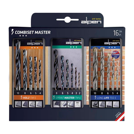 Alpen Kombiset Drill Case 16 Pieces