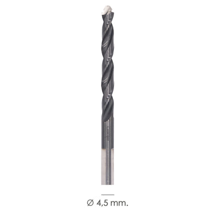 Broca Alpen Hss Metal Head Ø 4,50 mm. Tecnologia PEC 3 Filos Corte, Antideslizante, Vastago 3 Caras, Mas Rapida, Menor Esfuerzo - 4.50 mm.