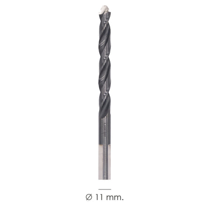 Broca Alpen Hss Metal Head Ø 11,00 mm. Tecnologia PEC 3 Filos Corte, Antideslizante, Vastago 3 Caras, Mas Rapida, Menor Esfuerzo - 11.00 mm.