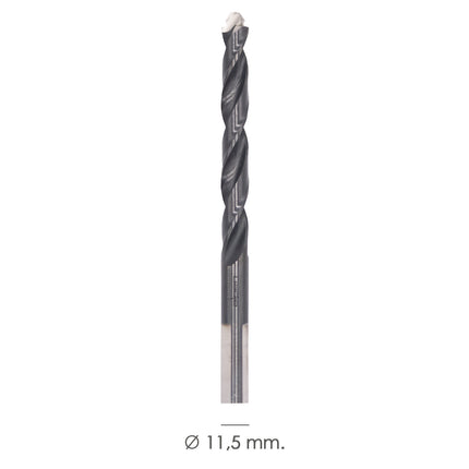 Broca Alpen Hss Metal Head Ø 11,50 mm. Tecnologia PEC 3 Filos Corte, Antideslizante, Vastago 3 Caras, Mas Rapida, Menor Esfuerzo - 11.50 mm.