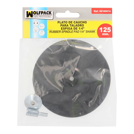 Placa de perfuração de nylon Ø 125 mm. Com pino de Ø 6 mm. Disco de plástico para capô.