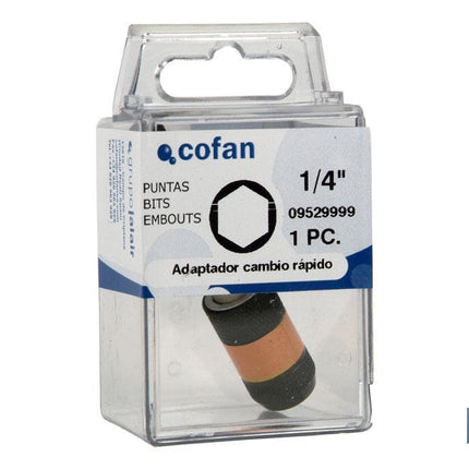 Adaptador porta puntas automático | Medidas 1/4 x 77 mm | Cambio de puntas rápido