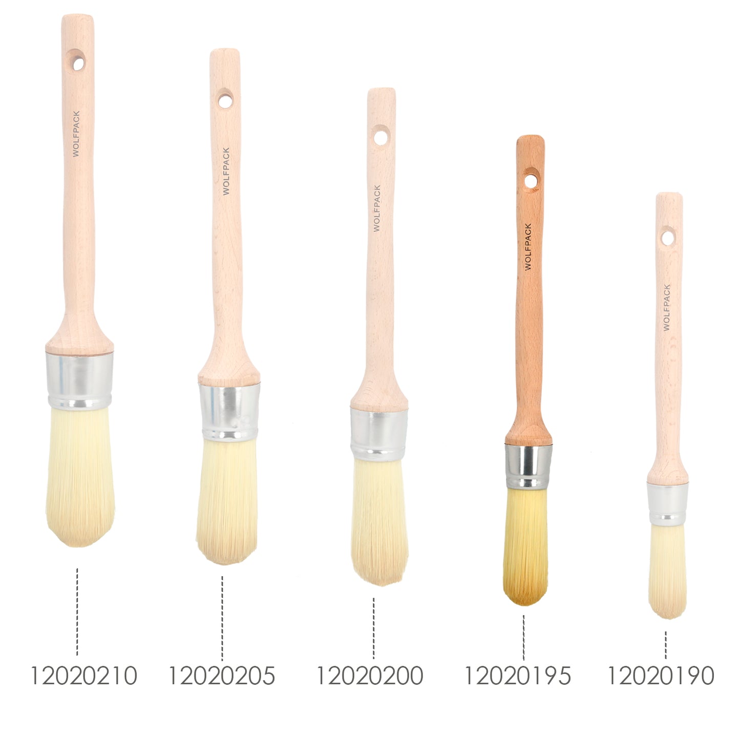 Wolfpack Painter's Brush Iron Ferrule No. 8