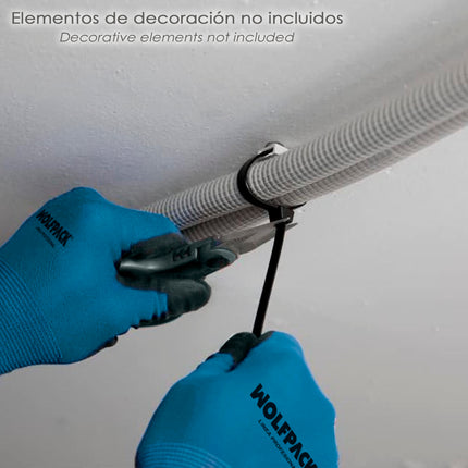 White Nylon Flange Fixing Plug 8 mm. (Bag of 100 Units)