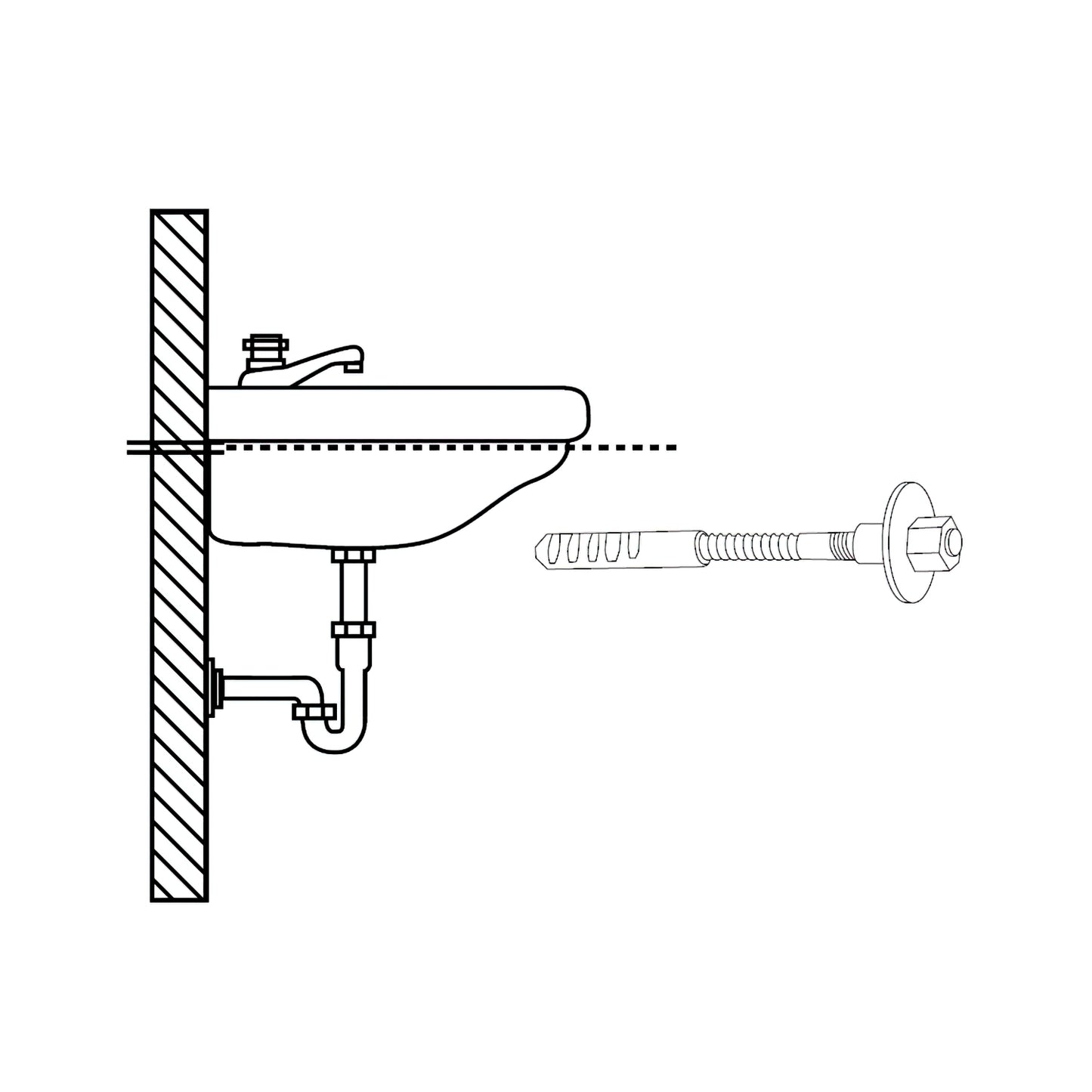 Kit Sanitario Fijacion Lavabo  10x110 mm. (2 Piezas)