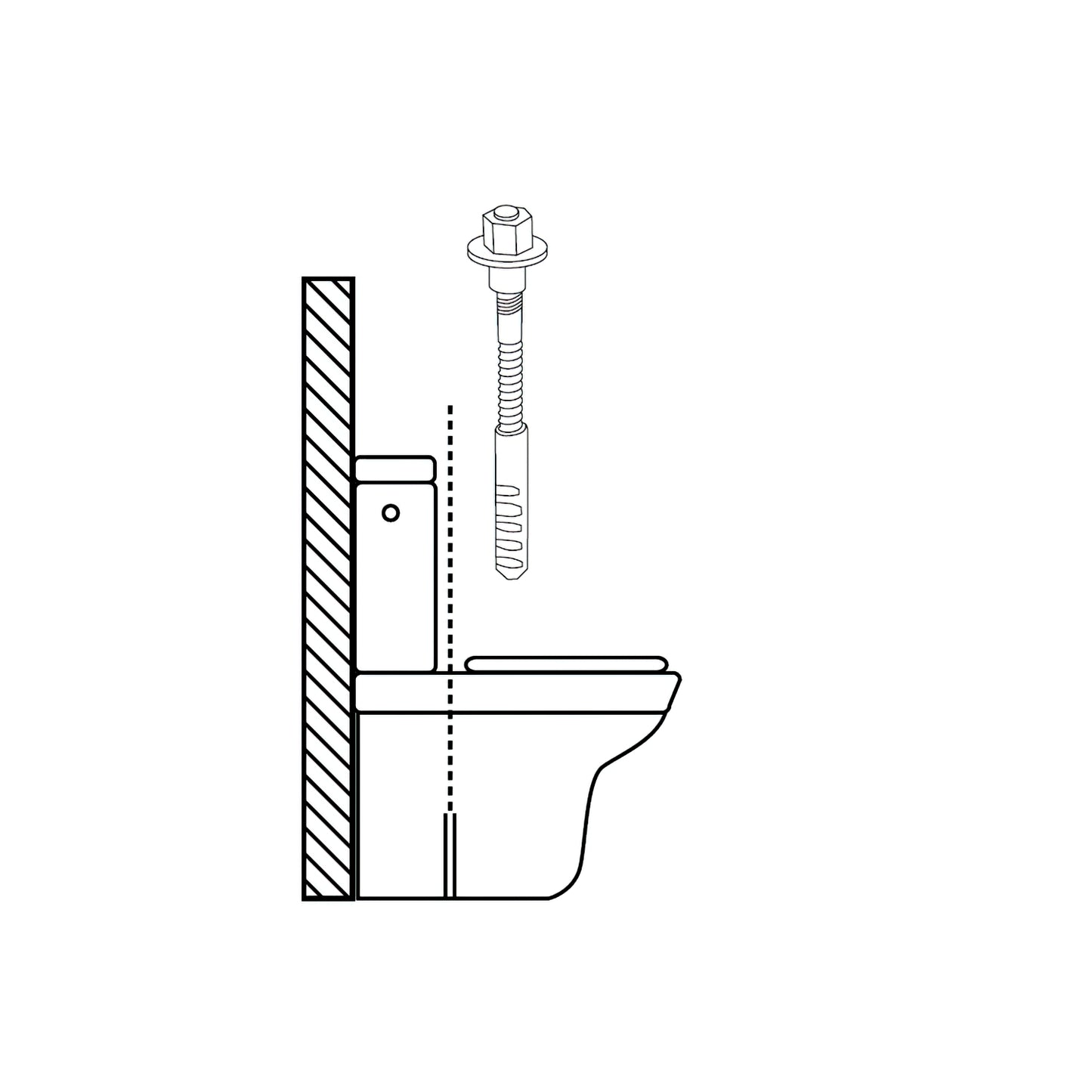 Kit Sanitario Fijacion Wc  6x80 mm. Inoxidable (2 Piezas)