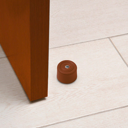 Maurer Door Stopper Screw On With Plug And Screw Brown