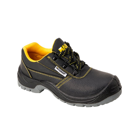 Zapato Bajo Seguridad Maurer S3 Modelo Capua Antideslizante Con Suela y Puntera Antiperación y Resistencia A Hidrocarburos Nº 38 (Par)