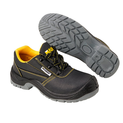 Zapato Bajo Seguridad Maurer S3 Modelo Capua Antideslizante Con Suela y Puntera Antiperación y Resistencia A Hidrocarburos Nº 46 (Par)
