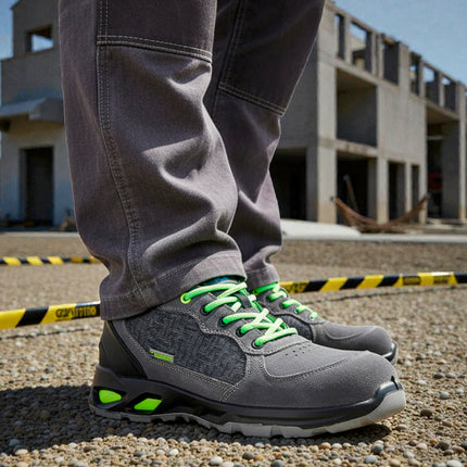 Zapatos Seguridad Maurer S1 Modelo Arlaz Antideslizante con Suela Composite y Resistencia a los Hidrocarburos. Talla 38.